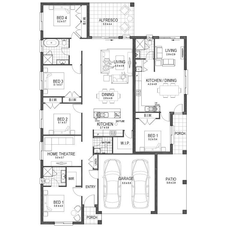Floorplan Flipped