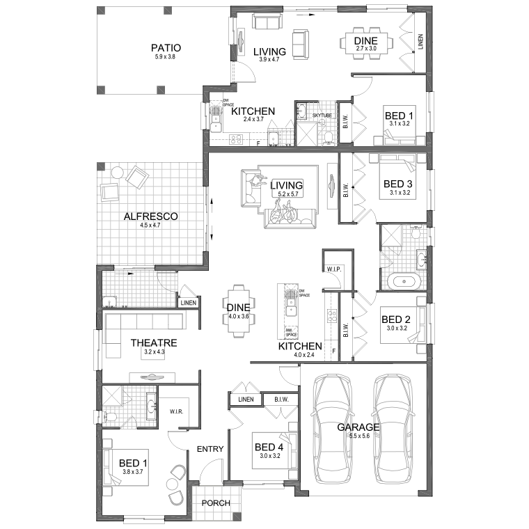 Floorplan Flipped