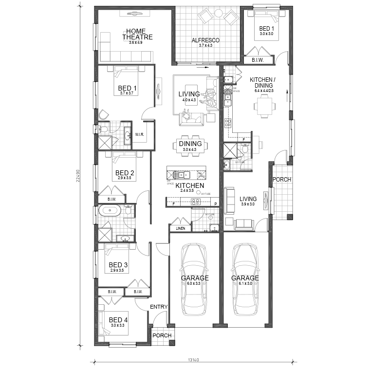Floorplan Flipped