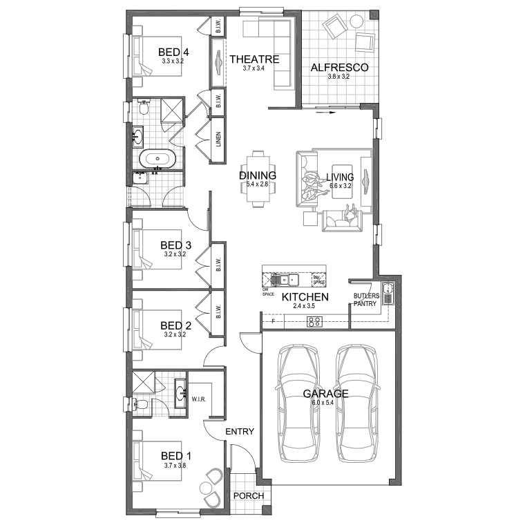 Floorplan Flipped