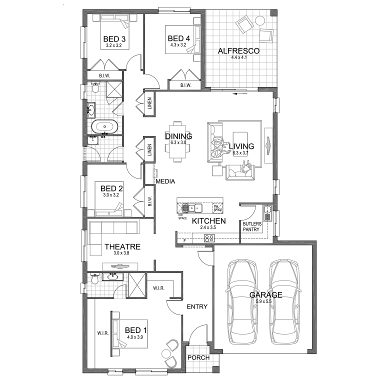 Floorplan Flipped