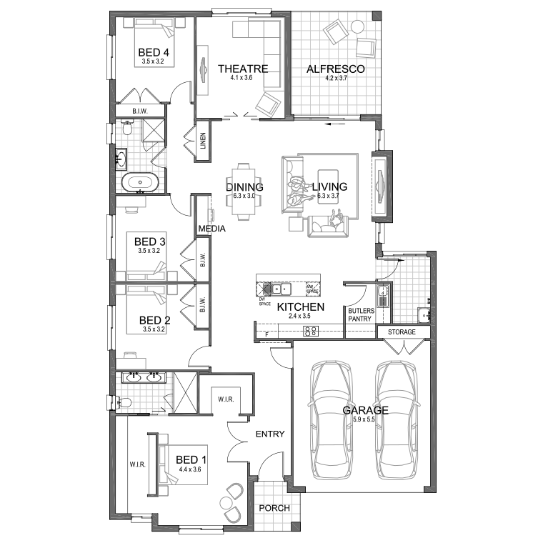 Floorplan Flipped