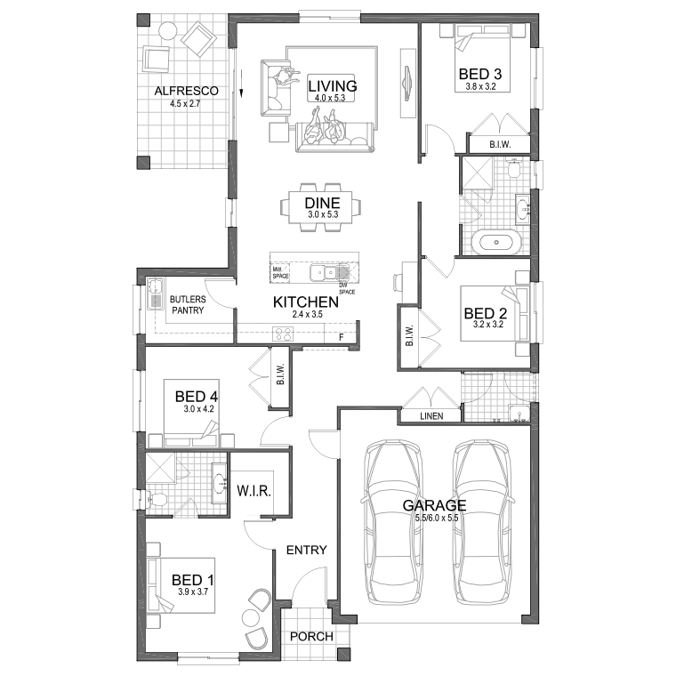 Floorplan Flipped