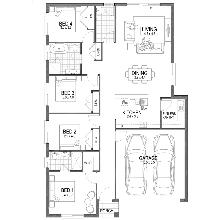Floorplan Flipped