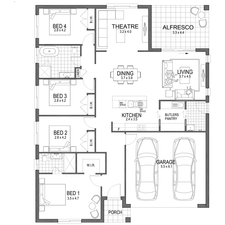 Floorplan Flipped