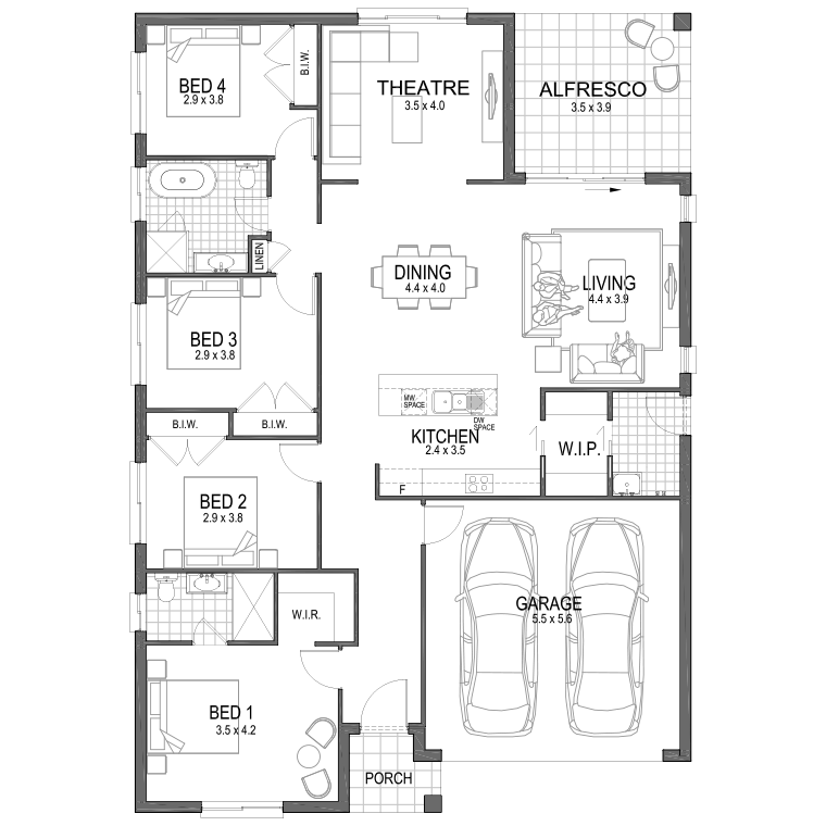 Floorplan Flipped