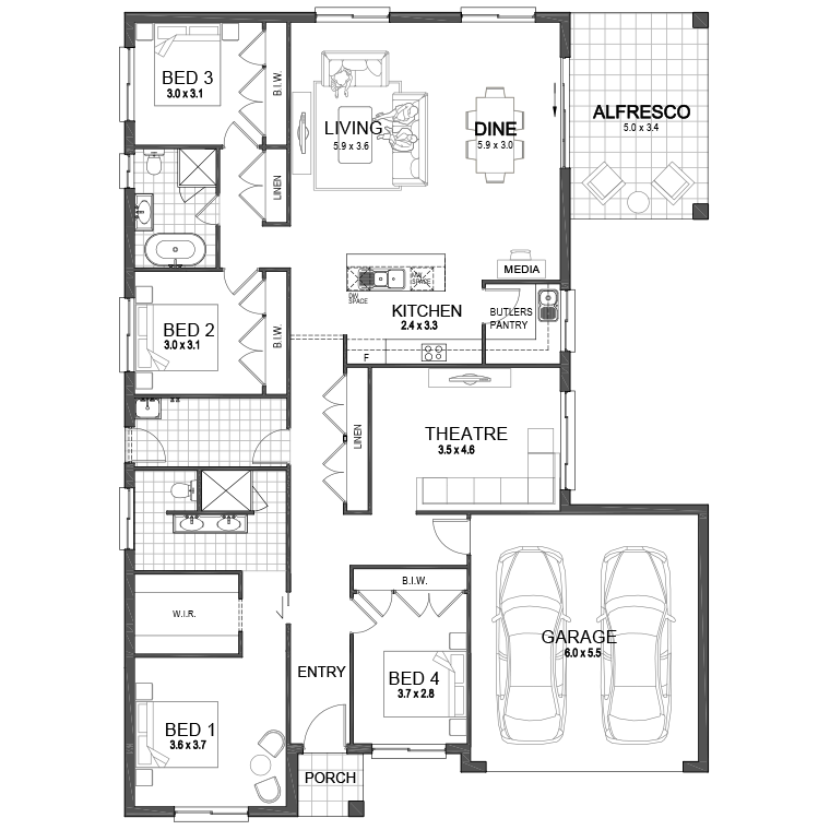 Floorplan Flipped